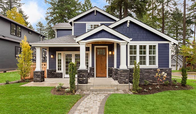 Modern house stone veneer