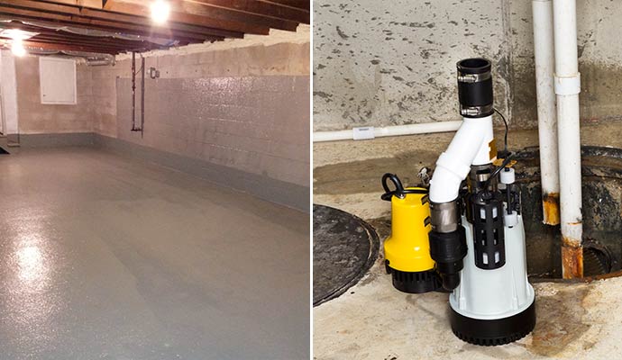 Waterproofed basement and new sump pump to install