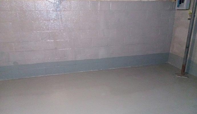 Basement waterproofing for moisture control