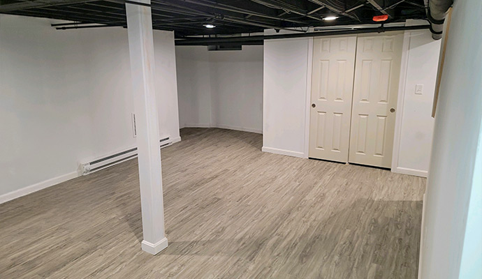 Basement wood floor