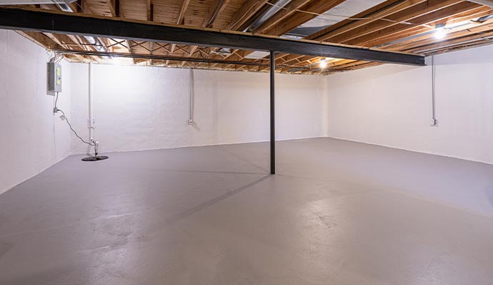 Clean waterproof basement