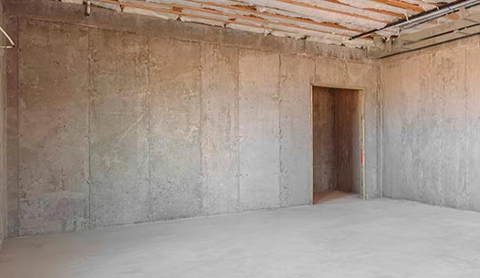 Installed Concrete Wall Cover 
