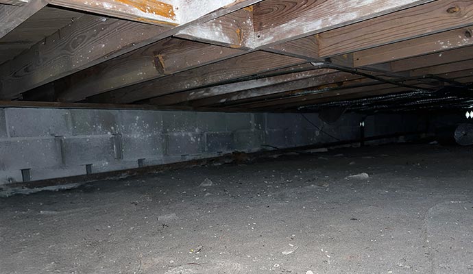 dirt on crawl space