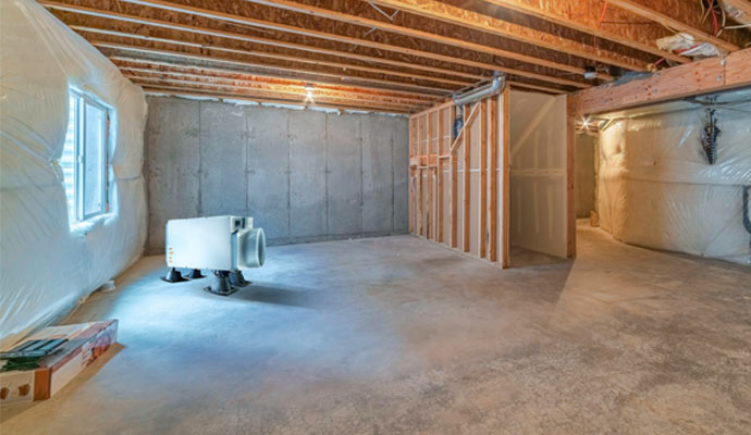 dehumidifier in basement for moisture control