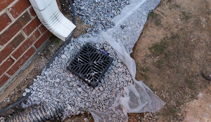 set up an exterior drainage system