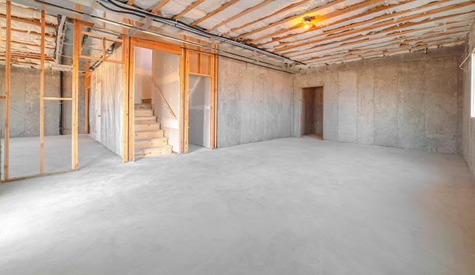 Home basement finishing