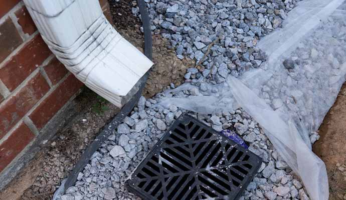 installed under a downspout drain