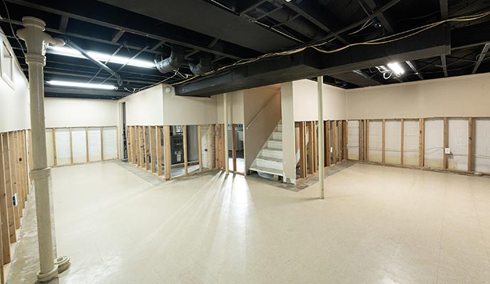waterproofed basement