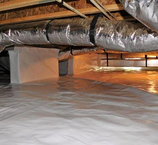 Encapsulated crawl space with full waterproofing solution