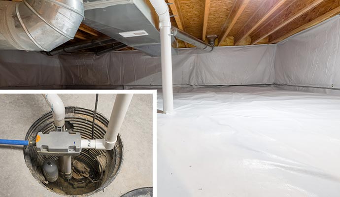 Sump pump installation & crawl space encapsulation