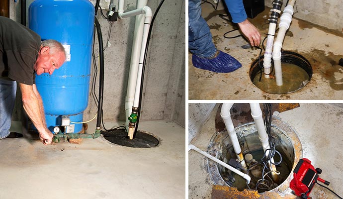 Sump pump installation repair and maintenance service