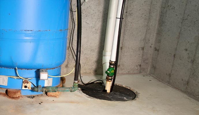 Sump pump and pressure tank