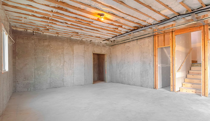 under construction basement finishing