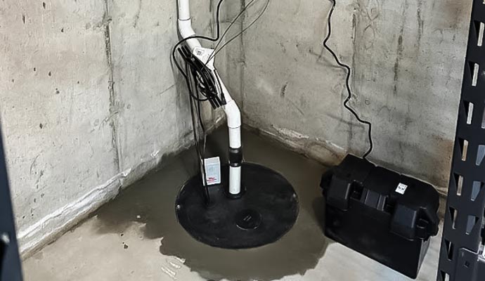 Well maintained sump pump